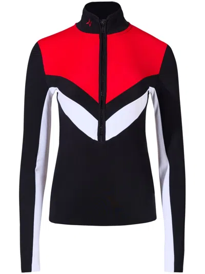 Perfect Moment Jg Thermal Half-zip Top S In Black