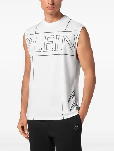 Plein Sport Logo-print T-shirt In White