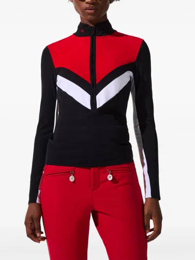 Perfect Moment Jg Thermal Half-zip Top S In Black