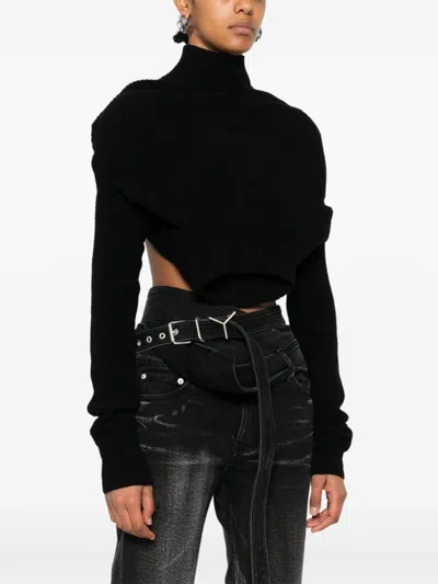 Rick Owens Women Cashmere Turtle-neck Jumper In Black