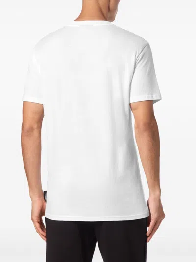 Plein Sport Tiger-print Round-neck T-shirt In White