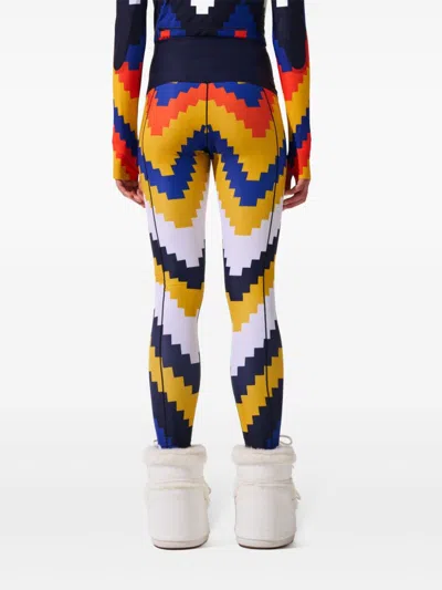Perfect Moment Chevron Compression Legging In Blue