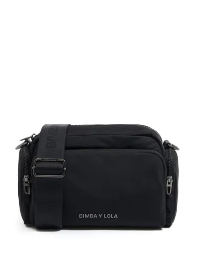 Bimba Y Lola Medium Panelled Crossbody Bag In Black