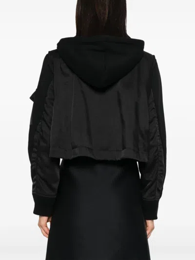 Sacai Cropped Jacket In Black