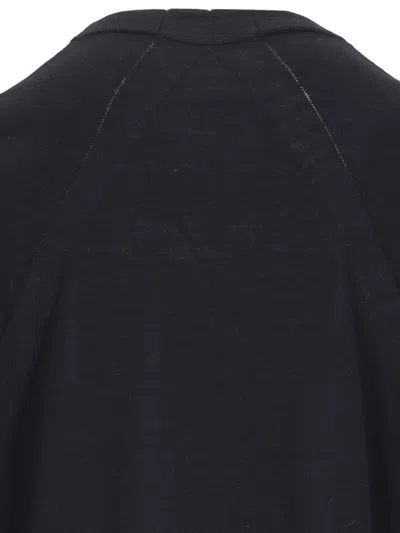 Jil Sander Knit Crewneck Sweater Raglan Sleeves In Blue