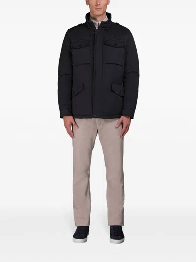 Moorer Virgin Wool-blend Down Isac-ll Jacket In Blue