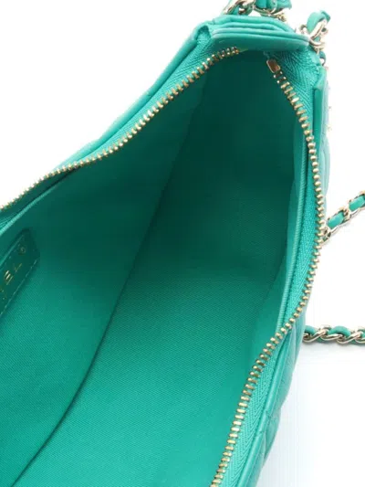Pre-owned Chanel 2021 Moon Shoulder Bag In Green