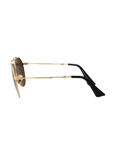 Shop Dolce & Gabbana Pilot-frame Sunglasses In Gold