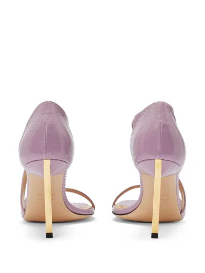 Tom Ford Asymmetrical Snake-embossed Stiletto Pumps In Purple