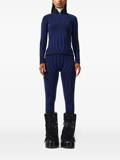 Perfect Moment Perfect Jacquard Base Layer In Blue