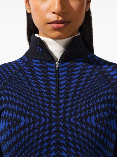 Perfect Moment Perfect Jacquard Base Layer In Blue