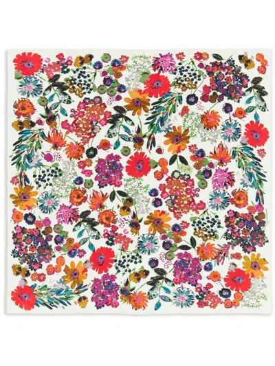 Bimba Y Lola Floral-print Scarf In White