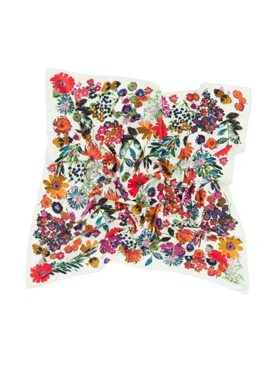 Bimba Y Lola Floral-print Scarf In White