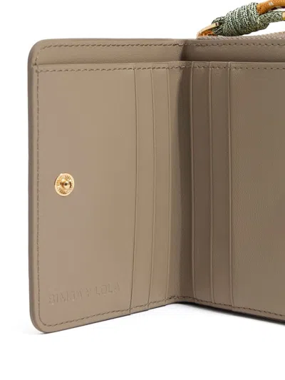 Bimba Y Lola Logo-plaque Wallet In Neutrals