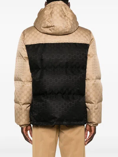 Gucci Gg Nylon Puffer Jacket In Black