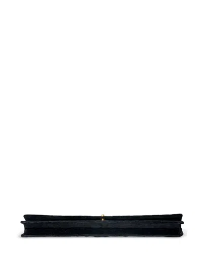 Pre-owned Chanel 1989-1991 Classic Flap Clutch Bag In Black