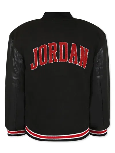 Jordan Big Boys Varsity Baseball Jacket In Black