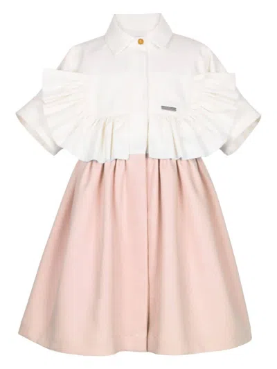 Jessie And James Panelled Dress In Pink