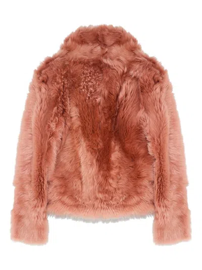 Yves Salomon Toscana Jacket In Pink