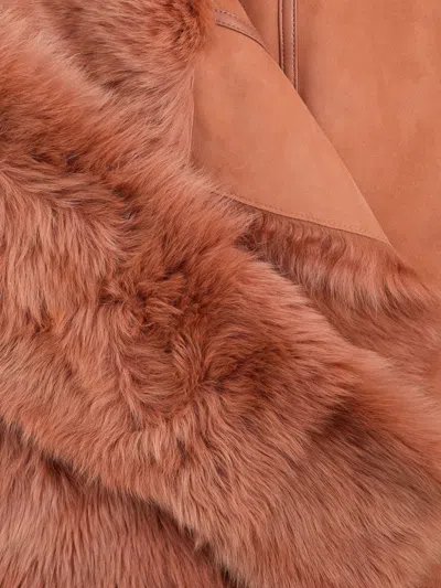 Yves Salomon Toscana Jacket In Pink