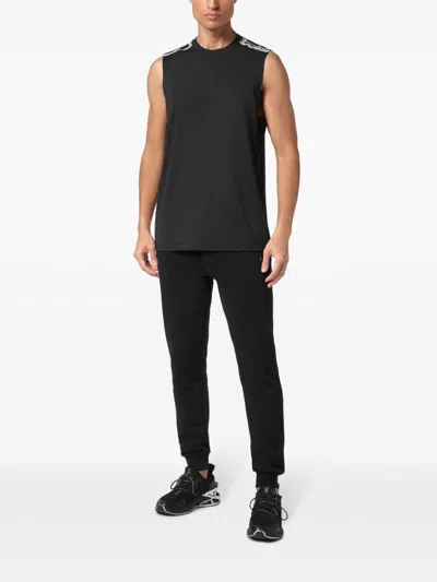 Plein Sport Sleeveless T-shirt Round Neck Ss In Black