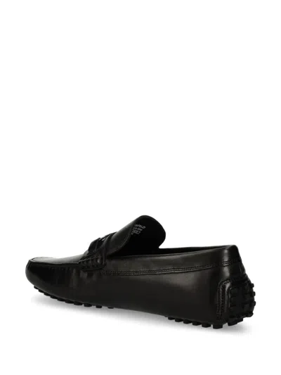 Karl Lagerfeld Logo-plaque Loafers In Black