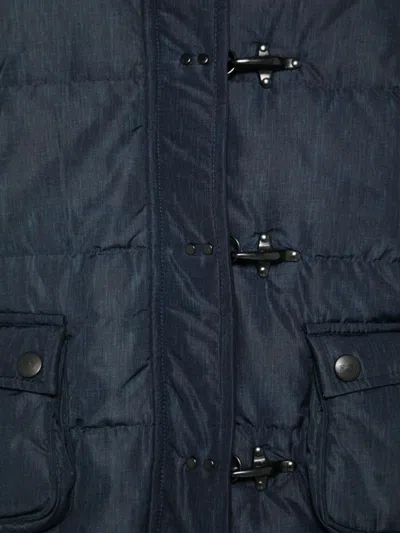 Fay 3 Ganci Puffer Jacket In Blue