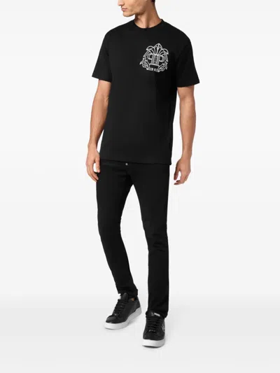 Philipp Plein Skull&bones T-shirt In Black