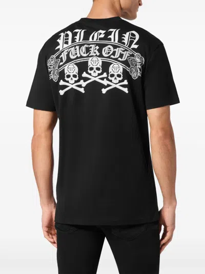 Shop Philipp Plein Skull&bones T-shirt In Black