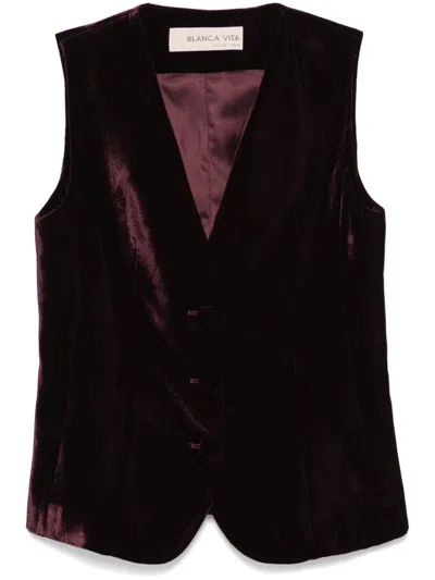 Blanca Vita Galky Waistcoat In Red