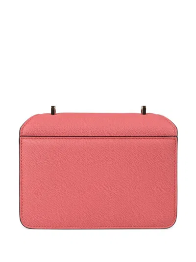 Valextra Nolo Leather Mini Crossbody Bag In Pink