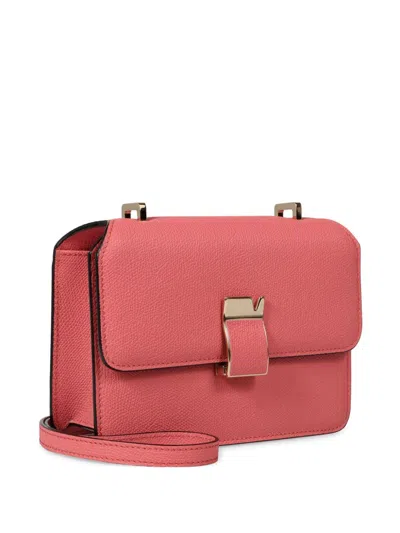 Valextra Nolo Leather Mini Crossbody Bag In Pink