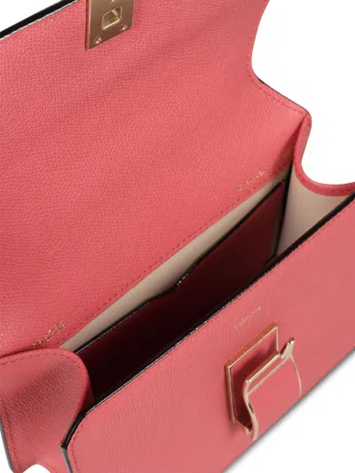 Valextra Nolo Leather Mini Crossbody Bag In Pink