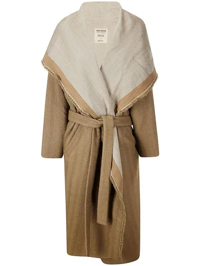 Shop Uma Wang Belted Cardigan Coat In Neutrals