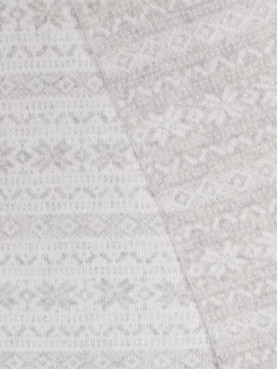 Eleventy Fair Isle-intarsia Scarf In Grey