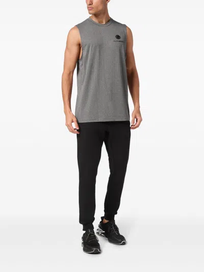 Plein Sport Sleeveless T-shirt Round Neck Ss In Grey