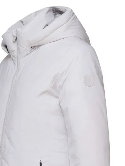 Save The Duck Hooded Padded Coat In Neutrals