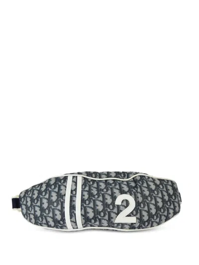 Pre-owned Dior 2002 Trotter Saddle Belt Bag In Blue