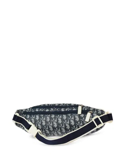 Pre-owned Dior 2002 Trotter Saddle Belt Bag In Blue