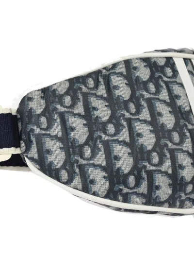 Pre-owned Dior 2002 Trotter Saddle Belt Bag In Blue