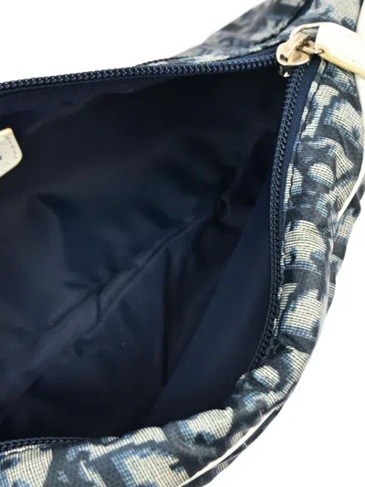 Pre-owned Dior 2002 Trotter Saddle Belt Bag In Blue