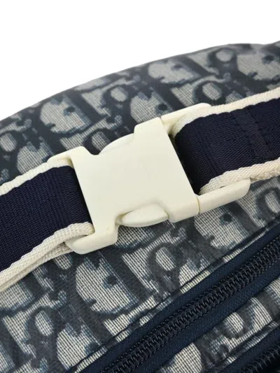 Pre-owned Dior 2002 Trotter Saddle Belt Bag In Blue