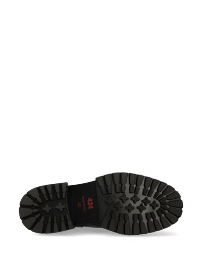 424 Leather Derby Shoes In Black