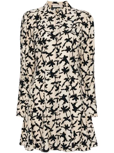 Ulla Johnson Roanne Tie-detailed Mini Shirt Dress In Neutrals