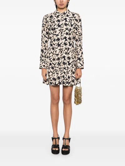 Ulla Johnson Roanne Tie-detailed Mini Shirt Dress In Neutrals
