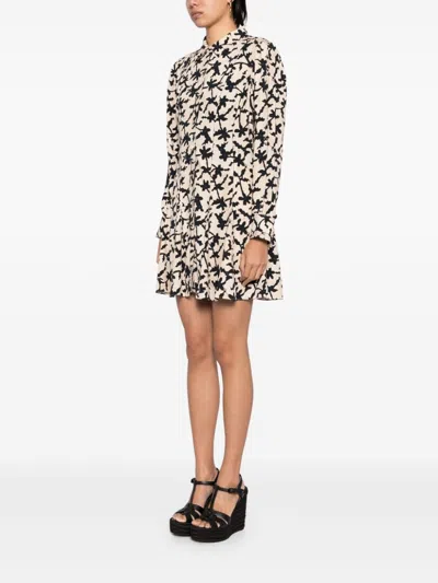 Ulla Johnson Roanne Tie-detailed Mini Shirt Dress In Neutrals