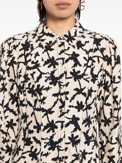 Ulla Johnson Roanne Tie-detailed Mini Shirt Dress In Neutrals