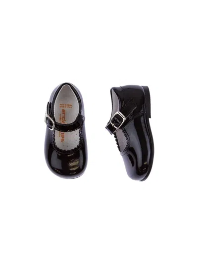 Andanines Leather Ballet Shoes In Black