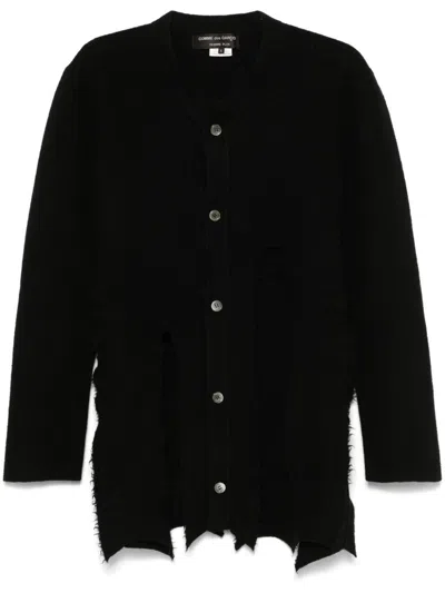 Shop Comme Des Garçons Homme Deux Fringed Cardigan In Black