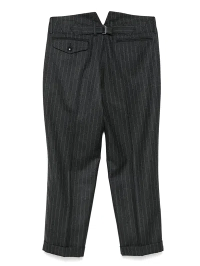 Junya Watanabe Striped Trousers In Grey